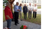 Three directors of ISB All three up to now directors of the Institute: Josef Rusek (fifth from left), Václav Pižl (first from left) and Karel Tajovský (third from left). 